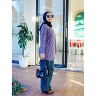 By-BALQIS - Auliya Batwing Button Sleeve Top Jumbo Women's Tunic Top