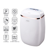 EuropAce EDH3121S | EDH 3121S Dehumidifier. 12L Moisture Removal. Real Time Humidity Display. 2.5L Tank Capacity.