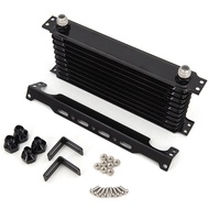 10 Rows Oil Cooler Kit AN10 transmission Oil Cooler With Bracket And AN6 AN8 Adapter