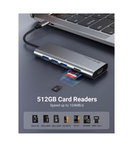 Raycue 2601 USB C HUB 6 in 1 ThunderBolt 3 HDMI 4k card reader sd/TF อะแดปเตอร์ ตัวแปลงโอนถ่ายข้อมูล