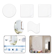 ⭐QUMMLL⭐ Mirror Wall Sticker Self Adhesive for Home Room Bathroom Decor Oval Square