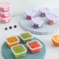 1Pc 5*5*4cm Mini Thickened Sealed Fresh Box Portable Baby Food Storage Freezer Containers