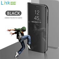 For Realme C3 Phone Case Smart Clear View Cover Flip Stand Mirror Casing