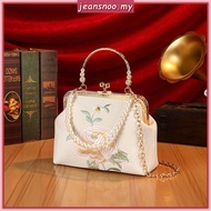 New Chinese Style National Embroidered Messenger Bag Hanfu Plain Cheongsam One-Shoulder Ancient