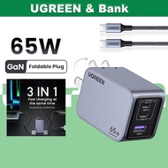 UGREEN  Nexode Pro 65W USB C Charger 3-Port Mini Foldable Fast Wall Charger Power Adapter