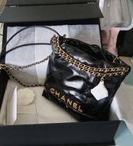 Chanel 22 mini 黑金併皮罕有 小癈包