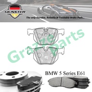 Münster Disc Brake Pad Rear BMW 5 Series E60 E61 Touring 523i 2.5 2004-2007 M52B25A E60 523i 2007-20