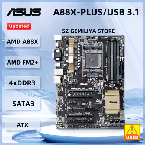 ASUS A88X-PLUS/USB 3.1Motherboards AMD A88X DDR3 64GB Socket FM2 FM2+ PCI-E 3.0 support AMD A10-5800