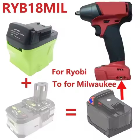 RYB18MIL Adapter Converter for Ryobi 18V Battery to for Milwaukee 18V Cordless Power Tools Convert t