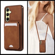 High-End Leather Card Holder Phone Case for Samsung S26 plus S23 Ultra S22 Ultra S25F Rugged Protect