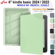 For kindle 2024 6” (11th Generation, Model: RS23CV/C2V2L3) kindle Basic Ebook Protective Case Transp