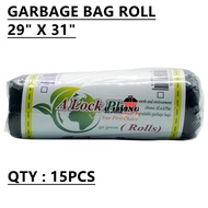 29" x 31" 15pcs Garbage Bag Roll / 15Pcs Plastik Sampah 29" x 31"