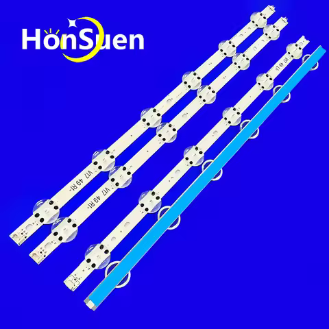 New 4Pcs/Set LED Backlight Strips 6Lamps for 49UV340C 49LJ614V 49UJ6525 49UJ6585 49UJ6565 49UJ651V 4