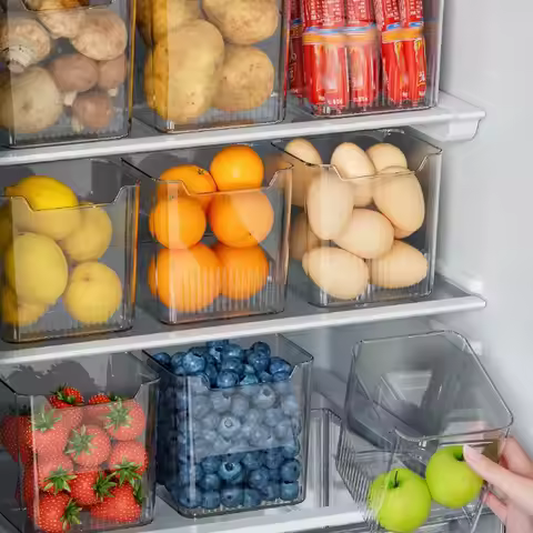 Multifunctional Refrigerator Side Door Storage Box Fresh Preservation Food Classification Shelf Food