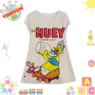 Baby Huey Girls' Dress Baby Huey 3D Printing Cartoon Animation Tunic for Girls Ages 1-12 Years - Yum