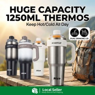 1250ML Stainless Steel Insulated Tumbler | Hot & Cold Vacuum Bottle with Straw & Handle