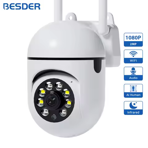 BESDER 2MP 5V PTZ IP Camera Wifi Indoor Night Vision Wireless Security CCTV Camera P2P RTSP 4X Digit