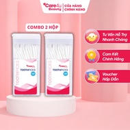 Combo of 2 boxes of Care4u plastic toothpicks, 160 pieces