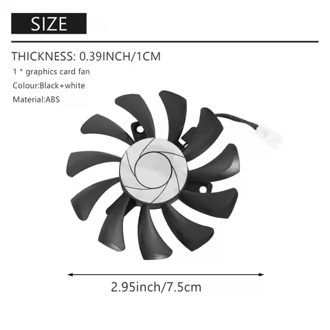 YOC-HA8010H12F-Z 75MM 2Pin Gtx1050ti GPU Cooler DUAL Fan For MSI Geforce GTX 1050Ti GTX-1050-Ti-4GT-
