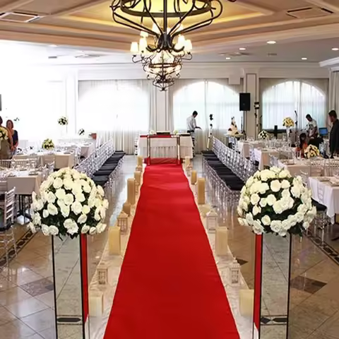 Red Carpet Wedding Carpet Custom Length Aisle Runner Indoor Outdoor Decoration Carpet Event Party We