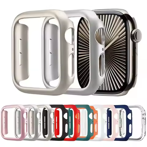 Cover for Apple Watch Case S10-46 42 45 41 44 40 42 38mm Accessories PC Protector bumper iWatch for
