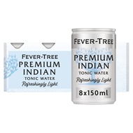 Fever Tree Tonic Water Mediterranean & Premium indian 8 x 150ml-โทนิก วอเตอร์ เครื่องดื่มอัดก๊าซ จาก