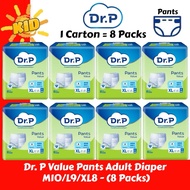 Dr. P Value Level 6 Pants Adult Diaper M10/ L9/ XL8 - (8 Packs)