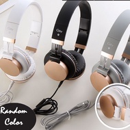 [Ready Stock] High Quality Gold Music Headset Super Bass Headphones With Mic HD Stereo High Quality 