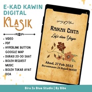 E-kad kahwin digital klasik / Kad jemputan digital / wedding invitation ecard