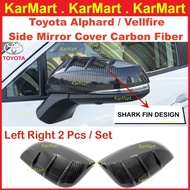 Toyota Alphard Vellfire Side Mirror Cover Rearview 2015 - 2022 Wing Cover AH30 ANH30 AGH30 Auto Car 