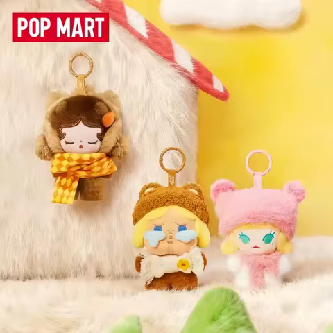 New Arrival POP MART Genuine Pop Bean Fluffy & Cozy Series Blind Boxes Cute Trendy Pendant Decoratio