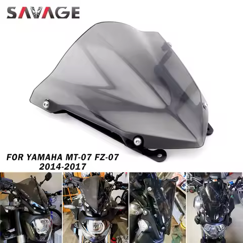 Windshield Windscreen For YAMAHA MT07 MT-07 FZ-07 FZ07 2014 2015 2016 2017 Motorcycle Accessories Pa
