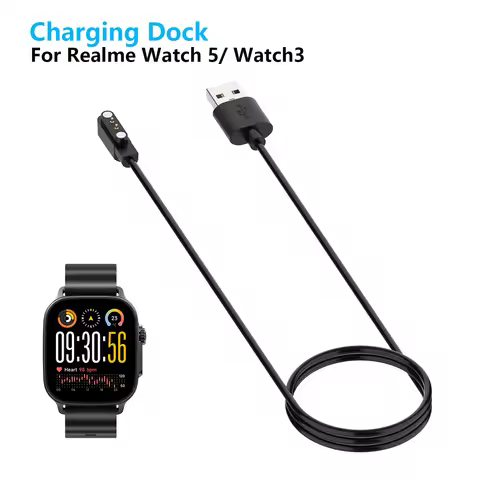 Charging Dock USB Charger For Realme Watch 5 Sports Smart Watch Power Adapter Dock For Realme Watch 