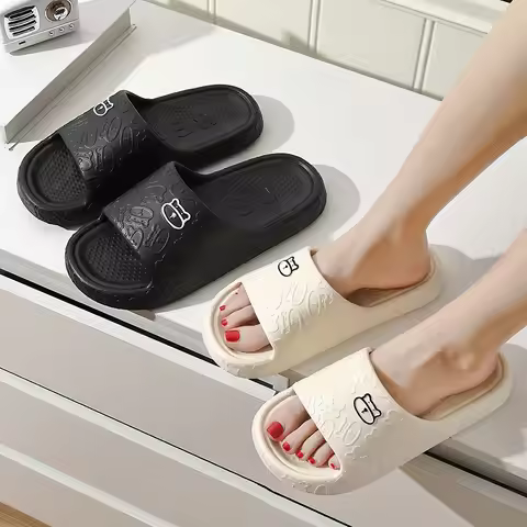 House Slippers Woman Indoor Bathroom Women's Rubber Flip Flops Home Slippers for Men Female Cloud Sl