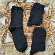 [Kaki Imut] Black Socks POLOS size 31-34/ 5-10 years