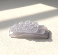 冰種紫羅蘭翡翠牡丹手牌 | 天然緬甸玉A貨翡翠 | 送禮