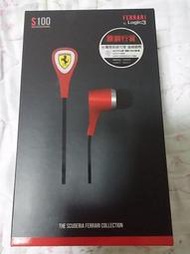 “全新未拆封公司貨"法拉利 Ferrari by Logic3 紅色 S100 入耳式線控耳機