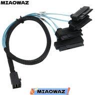 MIAOWAZ Mini SAS HDD Cable, 12Gbps High Speed SFF 8643 to 4 SAS 29P Cable, durable 50cm/1.6ft SFF 86