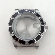 40mm Magnifier Solid-back Watch Case Aluminium Bezel for 8215/8200/8205/2813 Movement