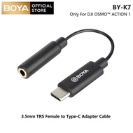 BOYA BY-K7 3.5mm TRS Female to Type-C Adapter Cable  Camera Microphone Only For DJI OSMO™ ACTION 1