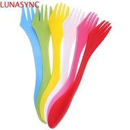 LUNASYNC Plastic Spoon Fruit Fork Outdoor Tableware Multi Tool Flatware Easy to Clean Can Opener Sal