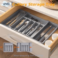 Expandable Cutlery Organizer Adjustable Separation Spoon and Fork Organizer Drawer Cutlery Storage