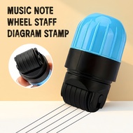 Original Guitar Music Note Staff Diagram Stamp Set - 5-Line & 6-Line Staff for Chord Notation, Hand 