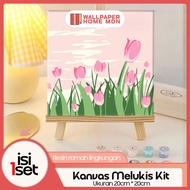 Children's Painting Poney Paint by number 20x20cm Diy painting kit Canvas painting with Canvas