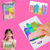 MARIER Color Scratch Painting, Drawing Papers DIY Material Squeegee Art Kids Paint Kit, Painting Art