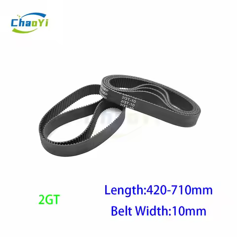 2GT Closed Loop Rubber Timing Belt Pitch Length 420 436 444 450 500 550 600 610 640 700 710mm Width 