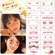 2025 Spring Festival Makeup Face Sticker Temporary Cute Stickers Waterproof Face Sticker Tattoo D4q9