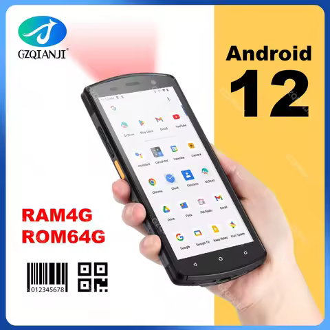 4G Android 12 Handheld PDA Device Warehouse Wifi Bluetooth QR Bar Code Reader Terminal Big Screen 2D