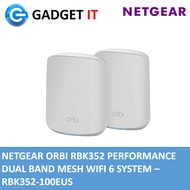 NETGEAR ORBI RBK352 PERFORMANCE DUAL BAND MESH WiFi-6 SYSTEM