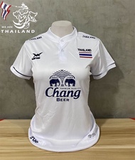 เสื้อกีฬาผู้หญิง ทีมชาติไทย คอจีน ผ้านิ่มใส่สบาย อก32-38 ใส่ได้